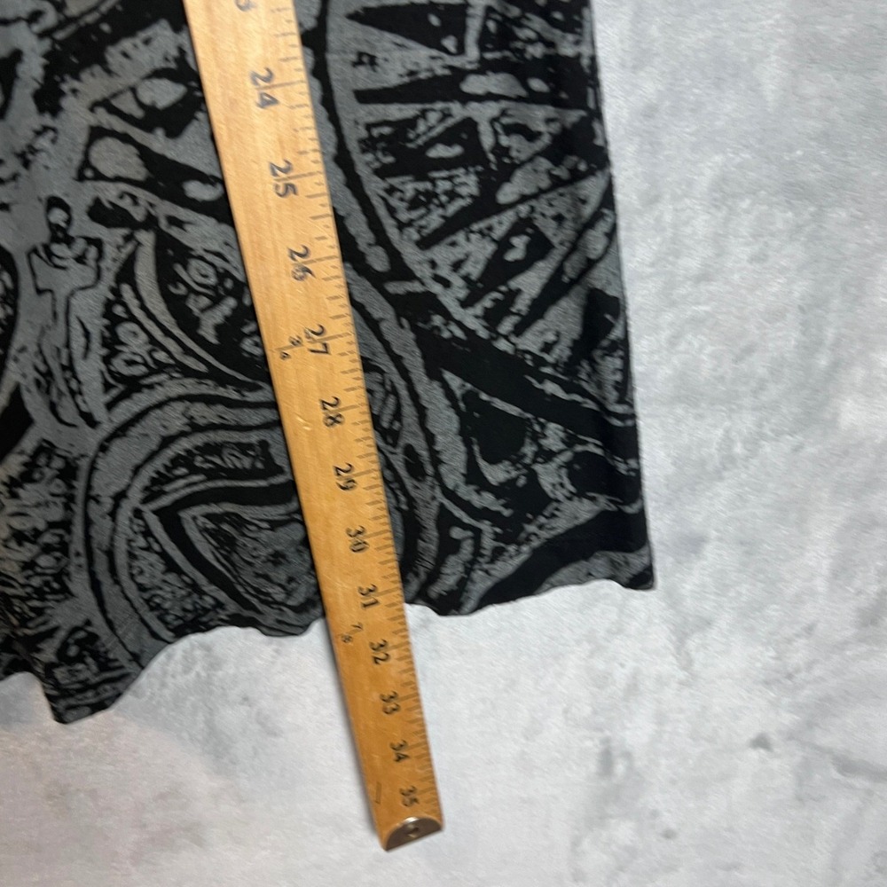 Bryn Walker Womens Black Grey Abstract Graphic Print Tank Top Tunic Made in USA - Picture 5 of 11